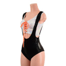 2PC Suspender Romper and Laceup Mini Crop Tank Set - Coquetry Clothing