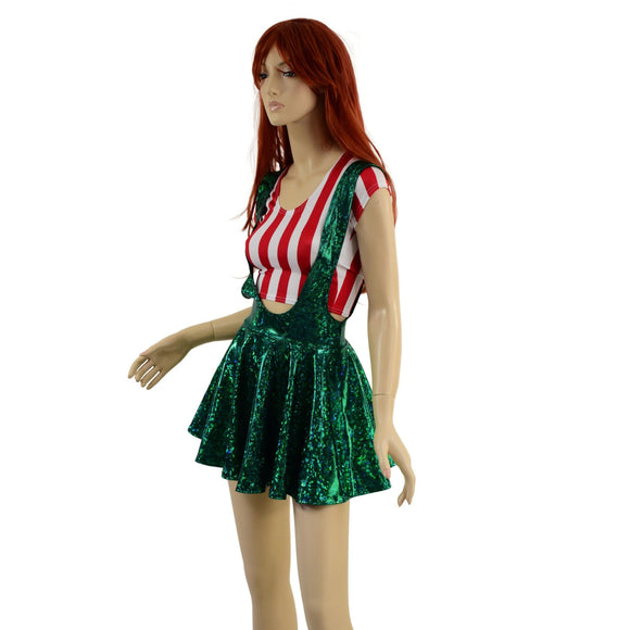 2PC Suspender Skirt and Crop Top Set - Coquetry Clothing