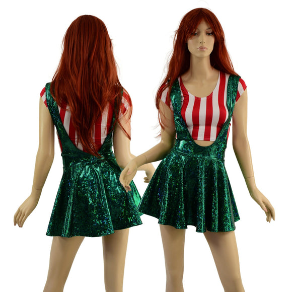 2PC Suspender Skirt and Crop Top Set - Coquetry Clothing