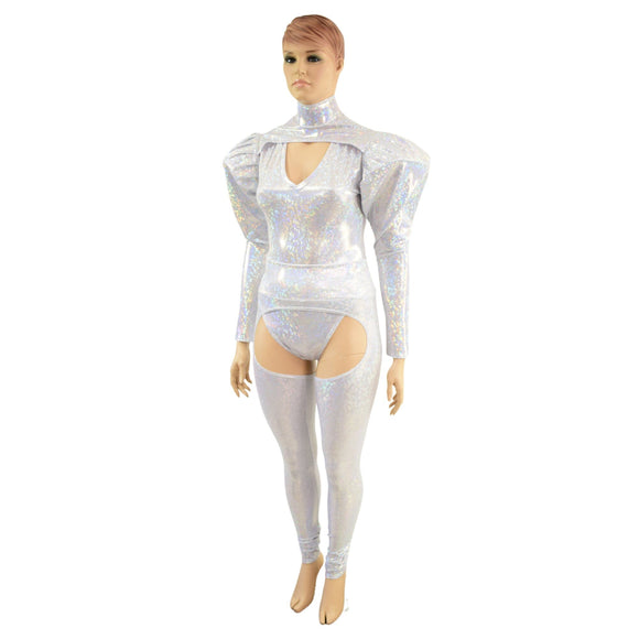 2PC Victoria Sleeve Romper and Chaps Set - Coquetry Clothing