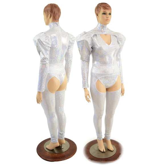 2PC Victoria Sleeve Romper and Chaps Set - Coquetry Clothing