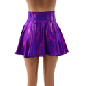 Grape Holographic Rave Mini Skirt - 4