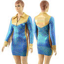 Rodeo Mini Dress with Side Panels, Fringe, Snap Cuffs and Yoke Collar - Coquetry Clothing