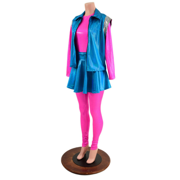21st Century Girl 4PC Set with Leggings, Top, Skirt and Vest - 6