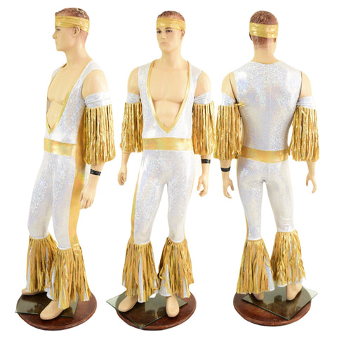 4PC Fringed Mens Wrestling Set - Coquetry Clothing