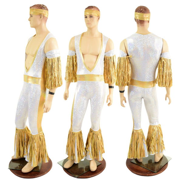 4PC Fringed Mens Wrestling Set - 1