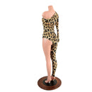 Asymmetrical Leopard Print Catsuit - Coquetry Clothing