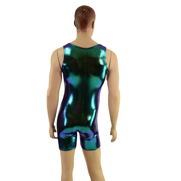 Mens Scarab Holographic Singlet Romper - Coquetry Clothing