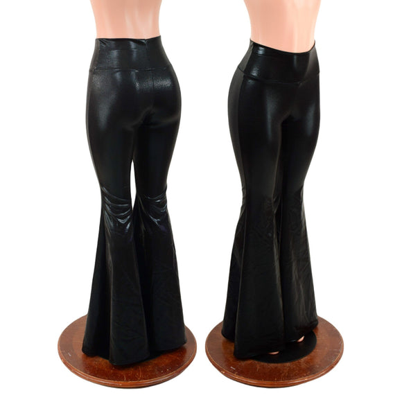 Black Mystique High Waist Solar Flares - Coquetry Clothing