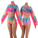 3PC Bolero Fringe Set with Siren Shorts and Starlette Bralette - Coquetry Clothing