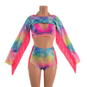 3PC Bolero Fringe Set with Siren Shorts and Starlette Bralette - 6