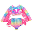 3PC Bolero Fringe Set with Siren Shorts and Starlette Bralette - Coquetry Clothing