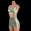 3pc Fringe and Flowers Set in Platinum - Coquetry Clothing
