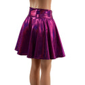 19" Fuchsia Sparkly Jewel Skater Skirt - 4