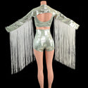Ready to Ship 3pc Fringe and Flowers Set in Platinum Small - 2