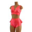 Blazing Coral Starlette Bralette and Ruffle Rump Siren Shorts Set - 2