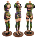 Poisonous Print Nirvana Set with Thigh High Leg Warmers - 1