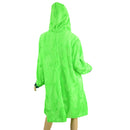 Neon UFO Minky and Neon Melt Reversible A Line Coat - Coquetry Clothing