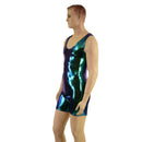 Mens Scarab Holographic Singlet Romper - Coquetry Clothing