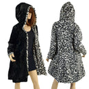Double Minky Reversible A Line Coat - Coquetry Clothing