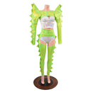 4PC Bolero, Chaps, Starlette and Sirens set with Spikes - Coquetry Clothing