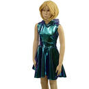 Girls Sleeveless Hooded Skater Dress in Scarab - Coquetry Clothing