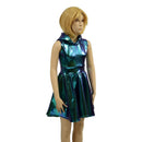 Girls Sleeveless Hooded Skater Dress in Scarab - Coquetry Clothing
