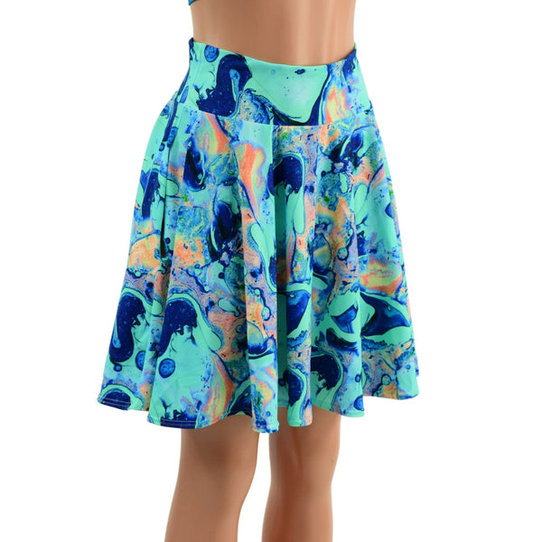 Lapis Lagoon Pocket Skater Skirt - 4