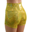 Ready To Ship Gold Kaleidoscope High Waist Shorts - 5