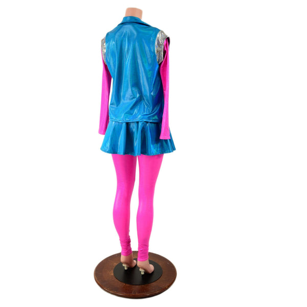21st Century Girl 4PC Set with Leggings, Top, Skirt and Vest - 5