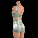 Ready to Ship 3pc Fringe and Flowers Set in Platinum Small - 8