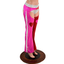 Bootcut Valentine Heart Applique Fringe Chaps (shorts sold separately) - Coquetry Clothing