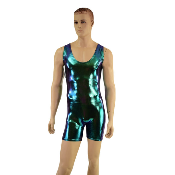 Mens Scarab Holographic Singlet Romper - Coquetry Clothing