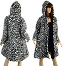 Double Minky Reversible A Line Coat - Coquetry Clothing