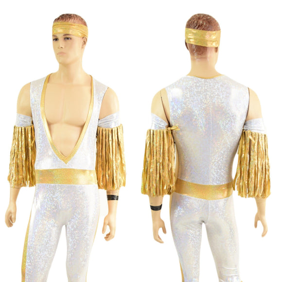 4PC Fringed Mens Wrestling Set - Coquetry Clothing