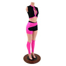 5PC Top, Shorts, Legwarmers & Garter Set - Coquetry Clothing