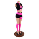 5PC Top, Shorts, Legwarmers & Garter Set - Coquetry Clothing
