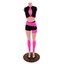 5PC Top, Shorts, Legwarmers & Garter Set - Coquetry Clothing