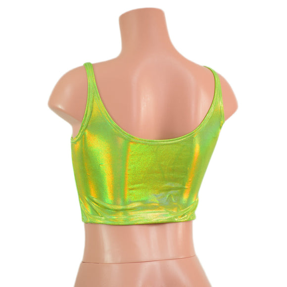 6" Mini Lace Up Crop Tank with Skinny Straps - Coquetry Clothing