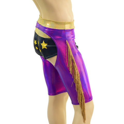 Mens Starry Lowrise Cheeky Aruba Shorts & Chaps Set or Separates - Coquetry Clothing