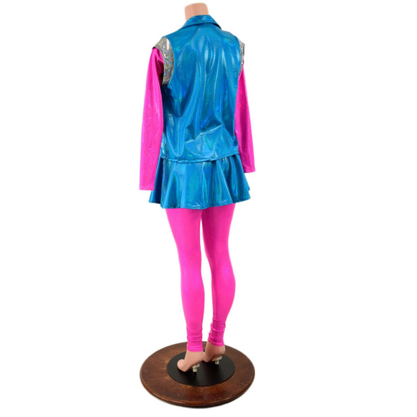21st Century Girl 4PC Set with Leggings, Top, Skirt and Vest - 4