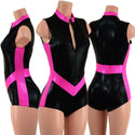V Front Romper with Siren Cut Leg - 1