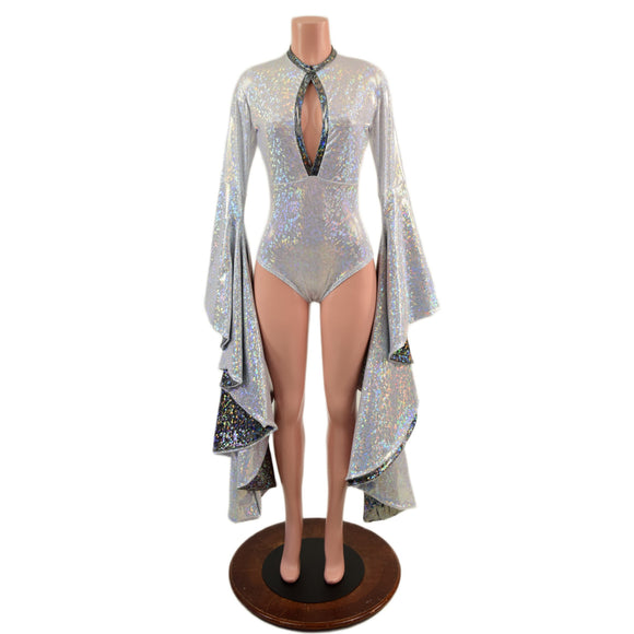 Sorceress Sleeve Romper with Keyhole Neckline