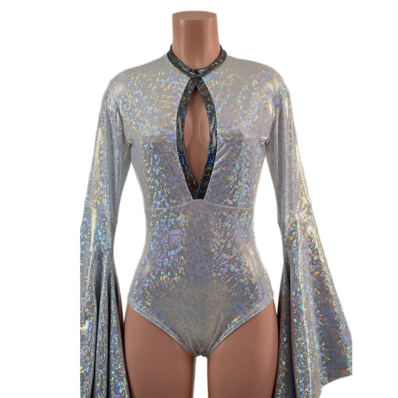 Sorceress Sleeve Romper with Keyhole Neckline