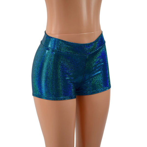 Midrise Shorts in Ocean Sparkle - 5