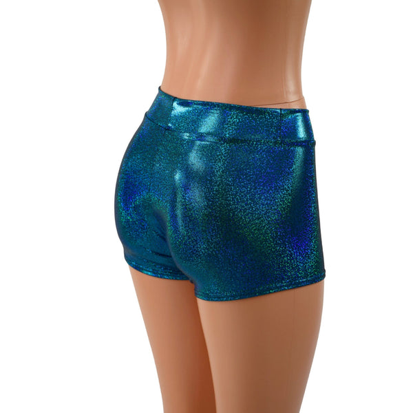 Midrise Shorts in Ocean Sparkle - 4