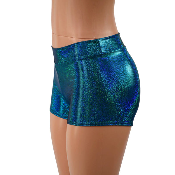 Midrise Shorts in Ocean Sparkle - 3