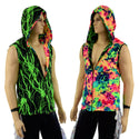 Mens Fully Lined Zipper Front Hooded Vest with Pockets - 1