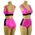 Neon Pink Sparkly Jewel and Black Mystique Siren & Starlette Set - 1