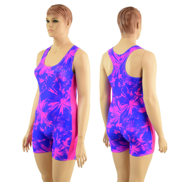 Womens Racerback Singlet with Side Panels & 4" Inseam - 1